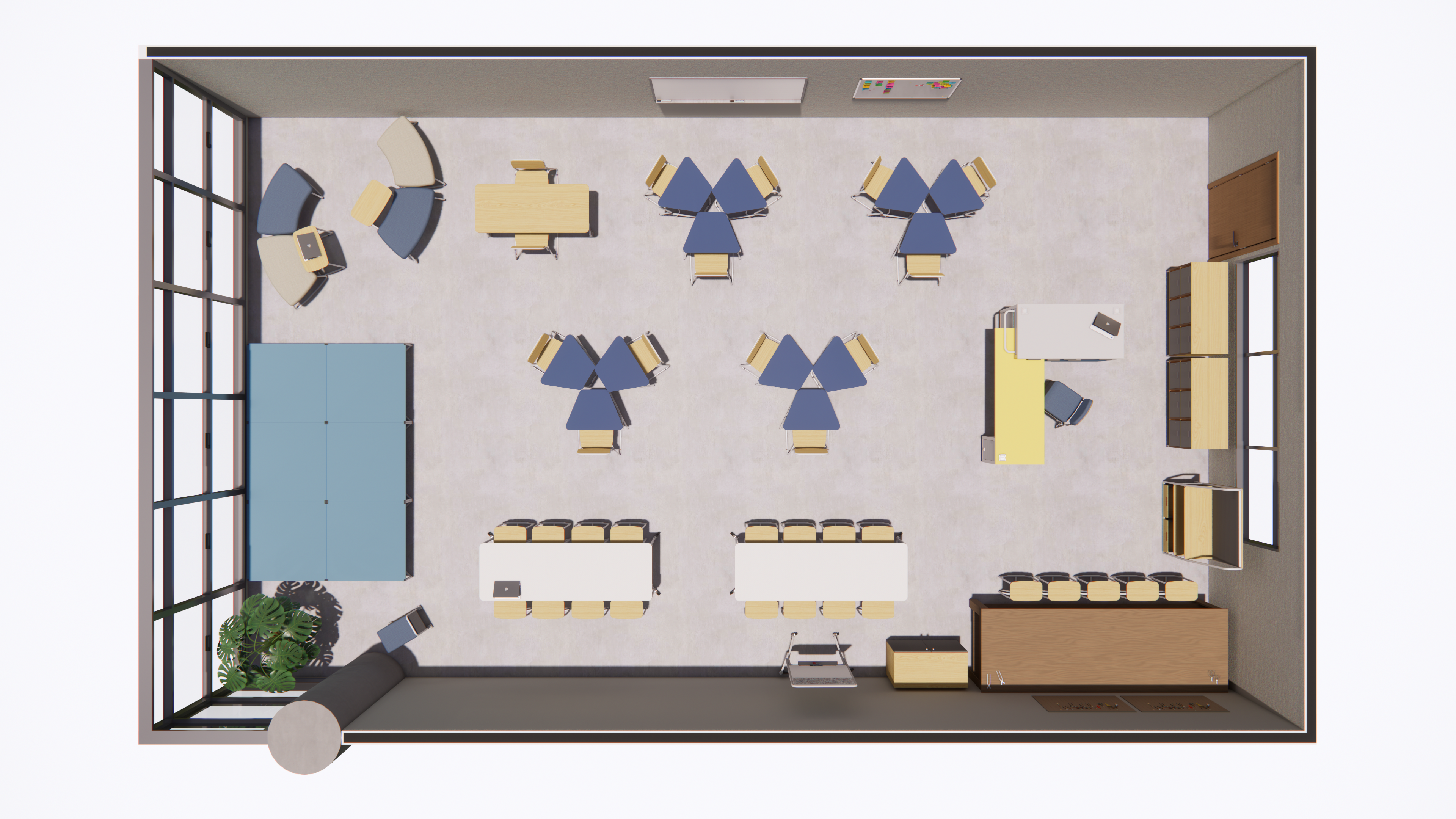 sala maker com móveis multiuso